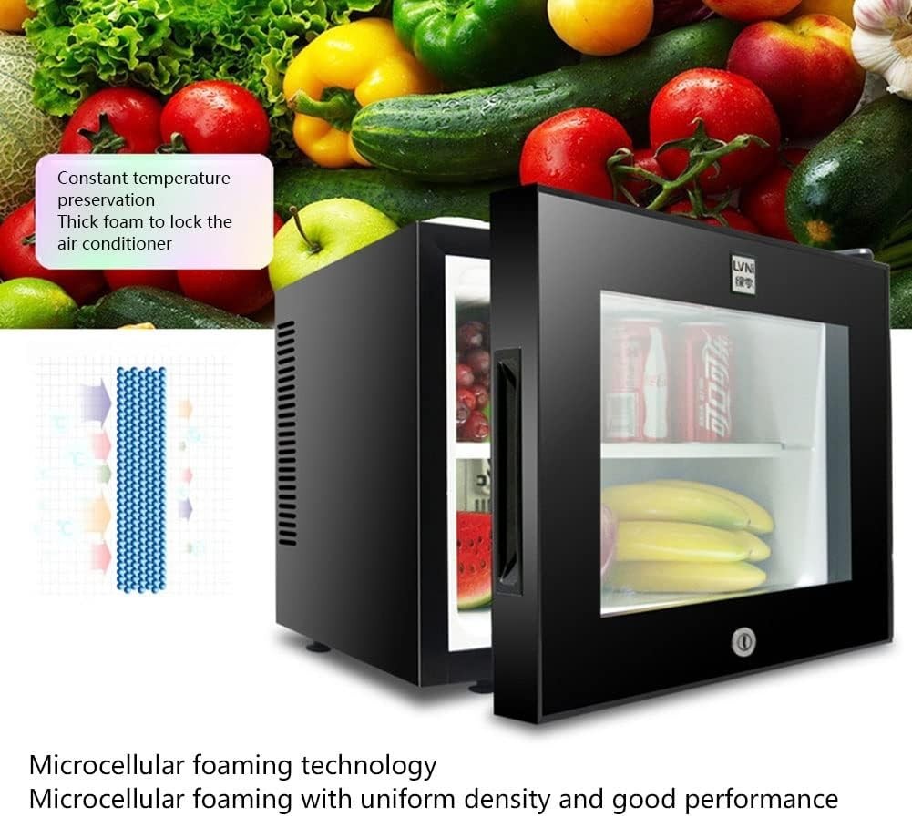 Portable Mini Fridge 20L Compact Undercounter Frost-Free White Glass