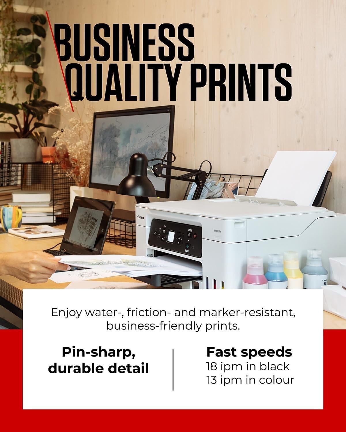 A4 Colour MegaTank Inkjet Printer 3-in-1 Wireless Auto Duplex GX3050