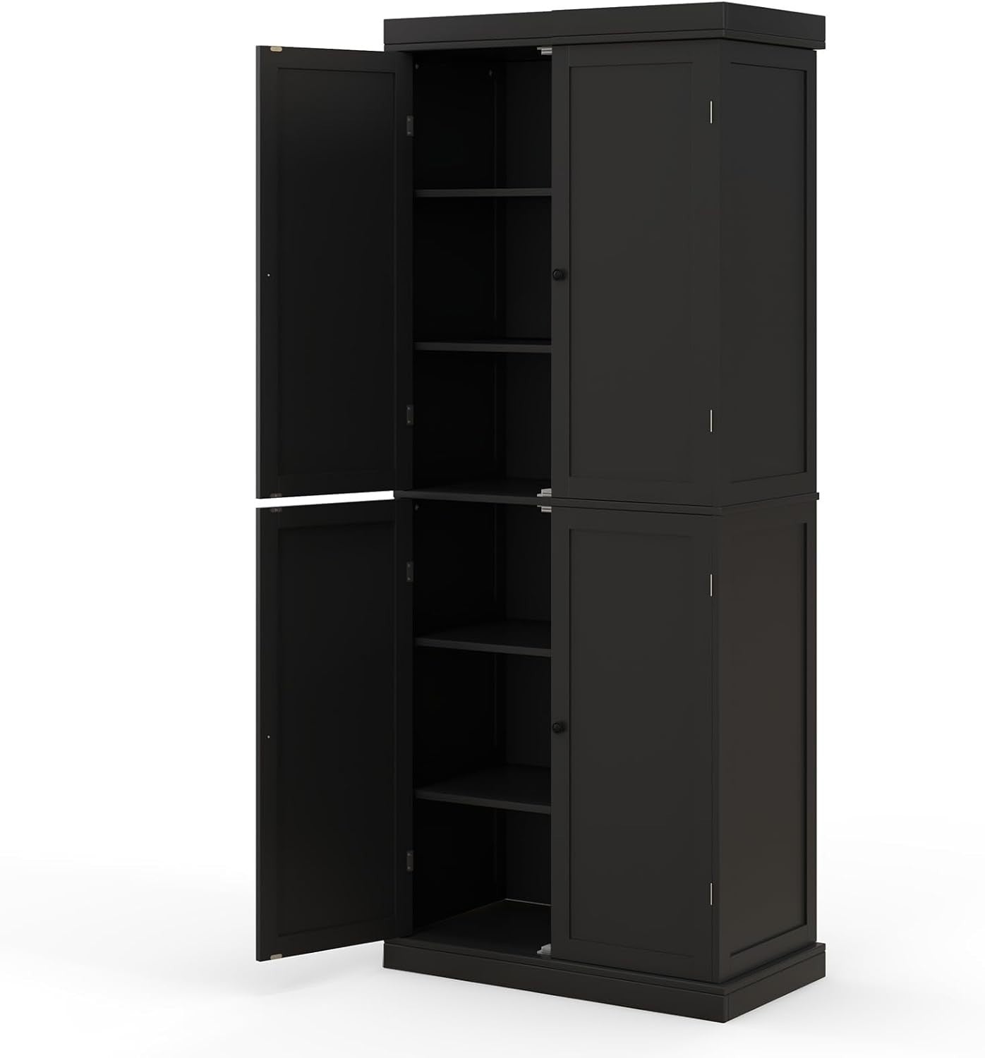 184cm Tall Kitchen Cupboard 6-Tier Pantry Storage Cabinet Black