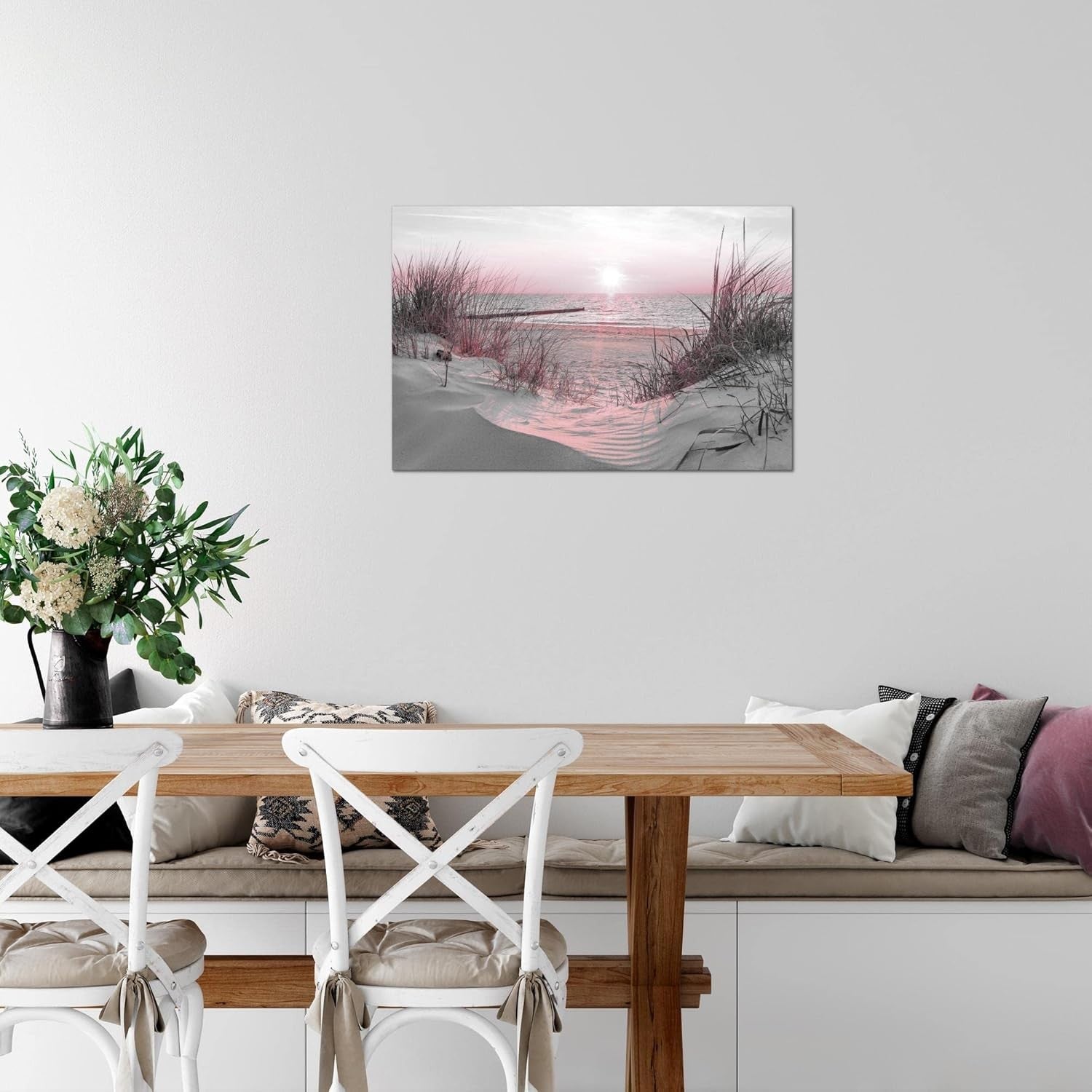 Beach Sunset Canvas Wall Art Modern Seascape Print Living Room Bedroom Decor