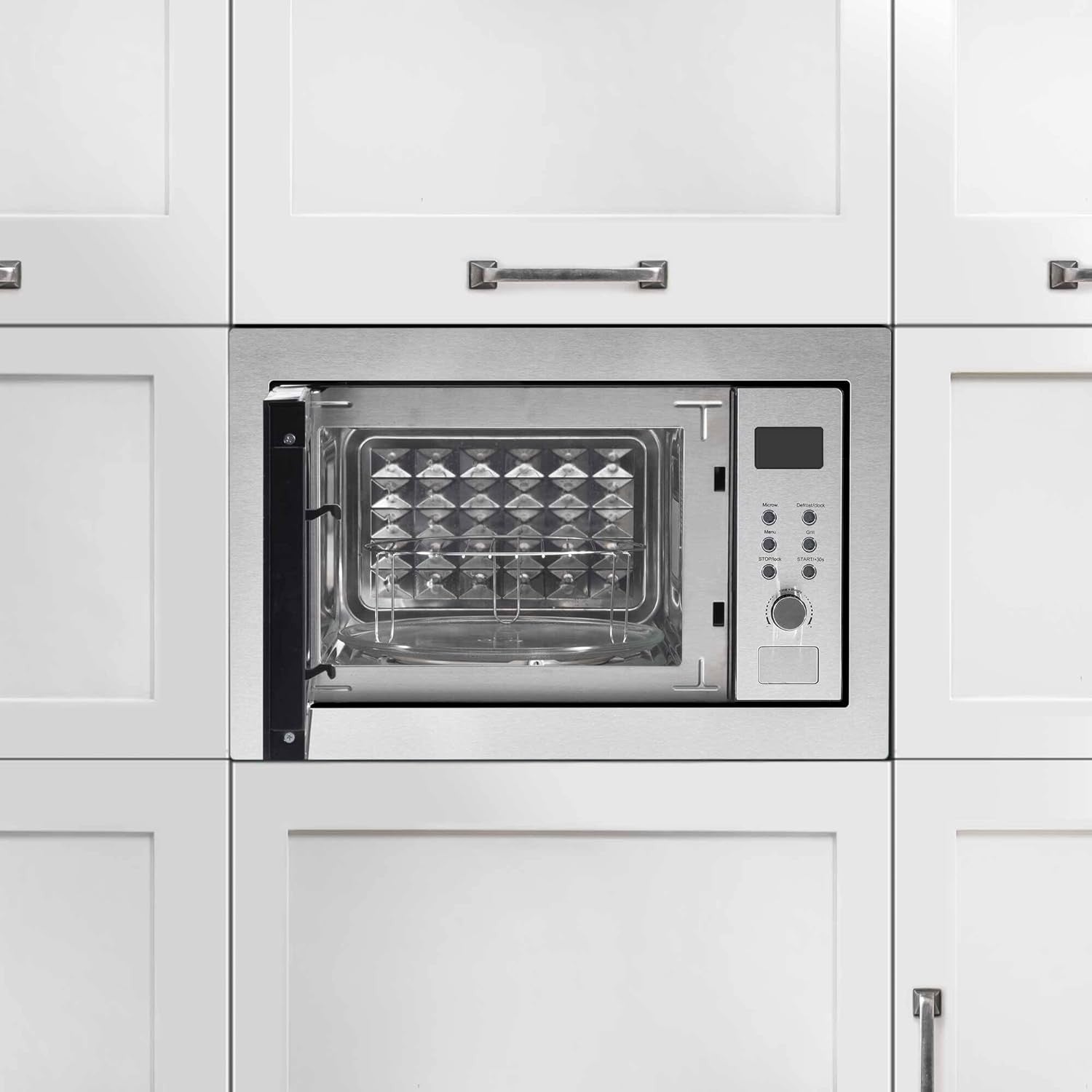 25L Integrated Microwave Oven 900W Grill Stainless Steel