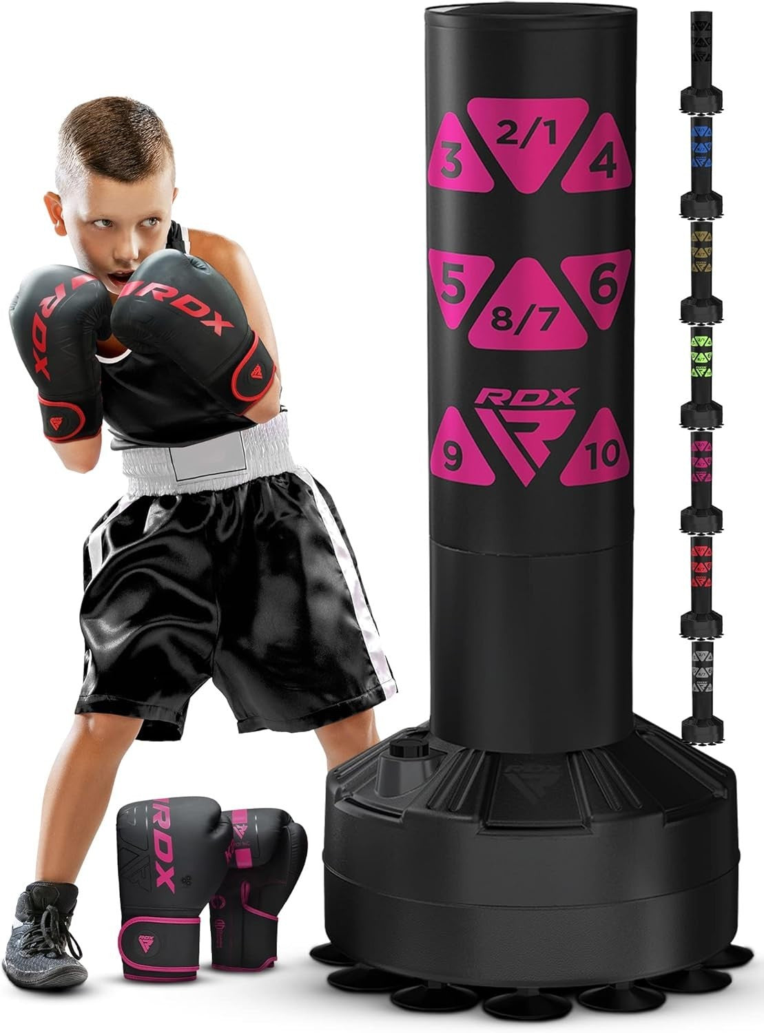 Kids Freestanding Boxing Kick Bag 4FT Heavy Target Suction Base