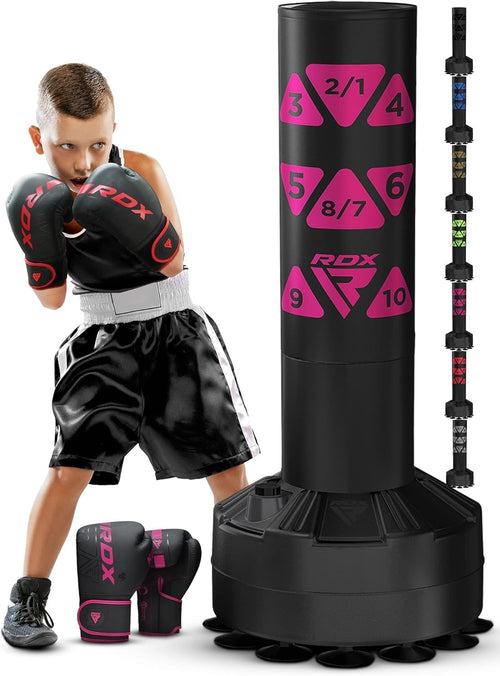 Kids Freestanding Boxing Kick Bag 4FT Heavy Target Suction Base