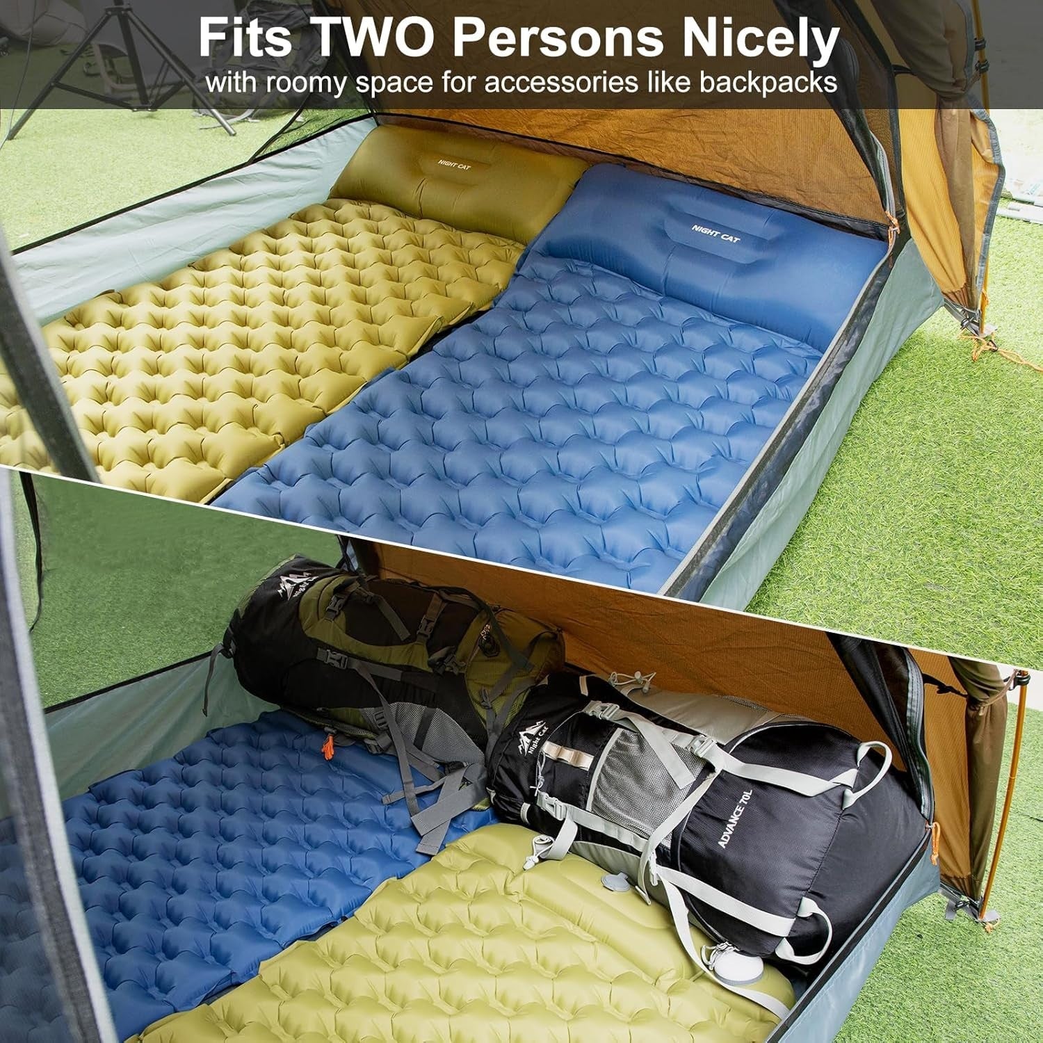 Waterproof 2 Person Camping Tent Lightweight Backpacking Easy Setup Hiking
