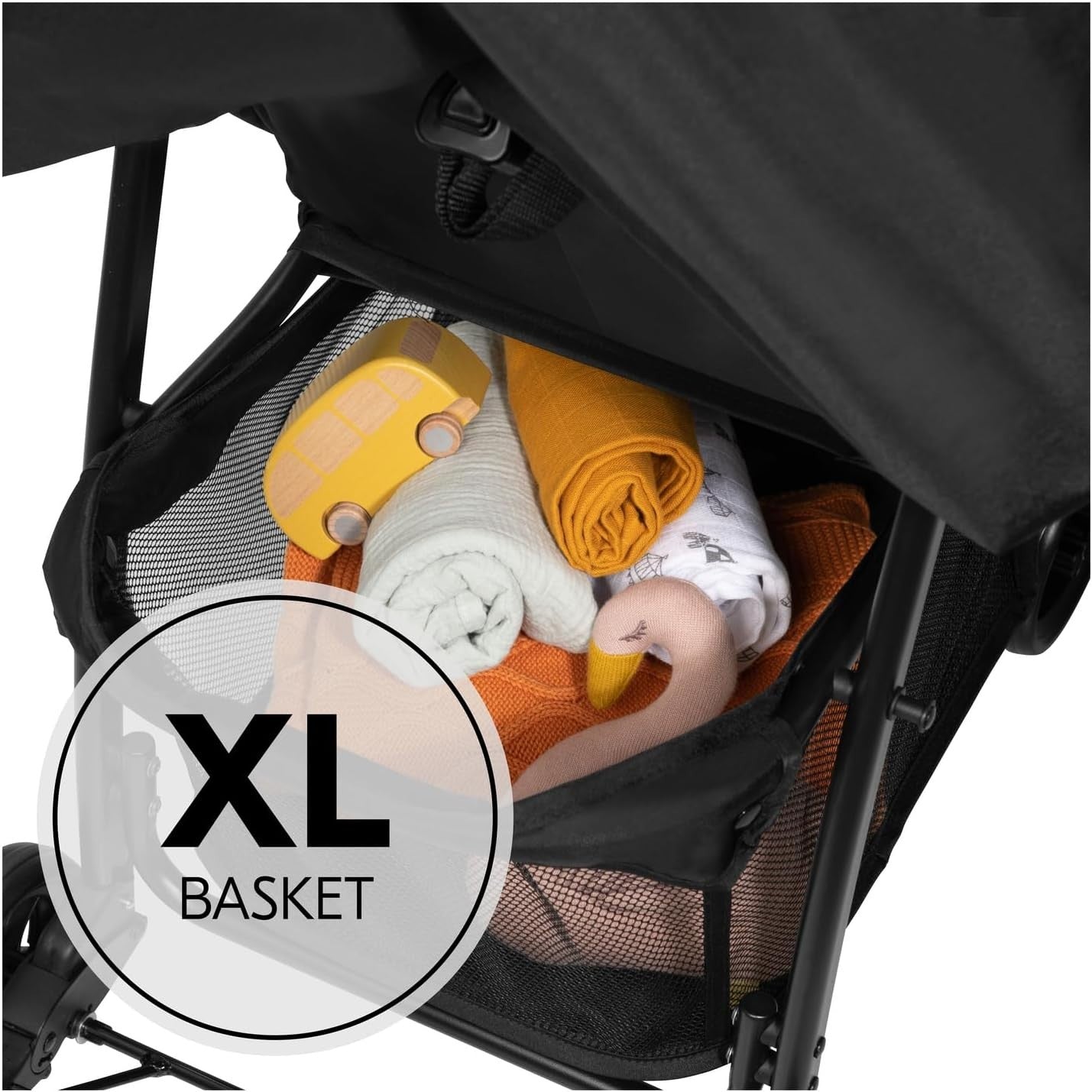 Pooh Rainbow Beige Lightweight Travel Pushchair 5.9kg Compact Fold Buggy