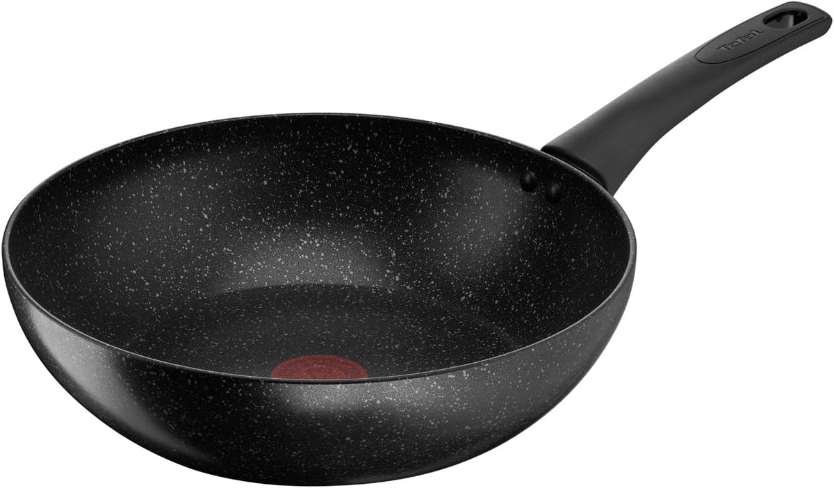 28cm Stone Black Non Stick  Durable Coating Wok Pan Induction Safe