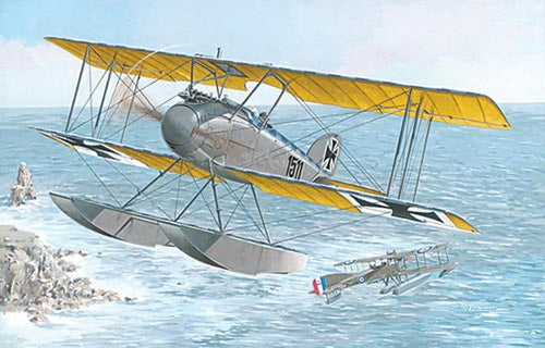 1:72 Albatros W4 WWI Aircraft Model Kit – Unassembled, Detailed Plastic Build