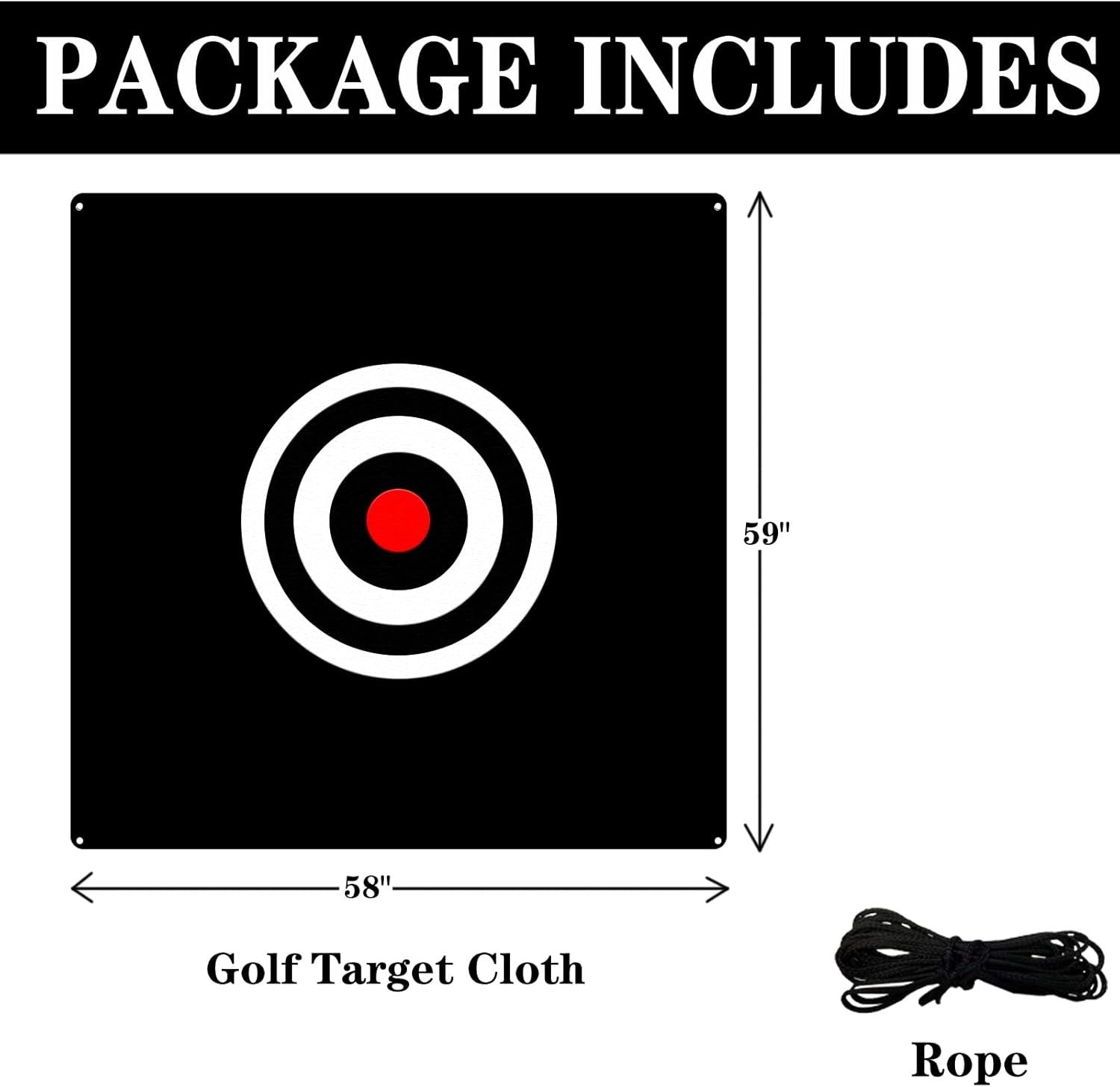 Golf Target Cloth 58x59 Inch Practice Net Hitting Backstop