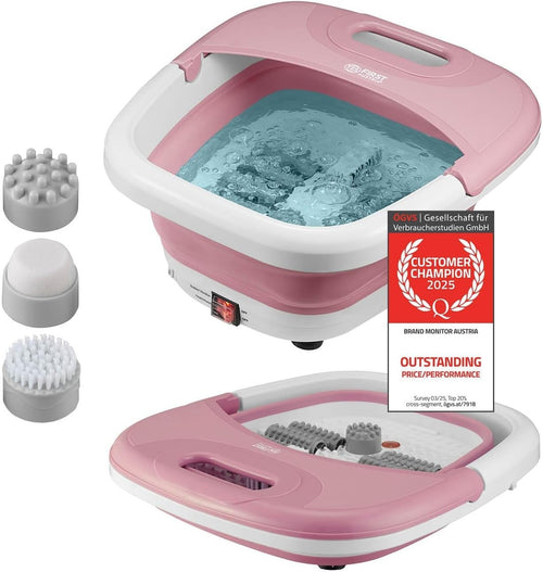 Foldable Electric Foot Spa Massager With Heat Bubbles Infrared Rollers
