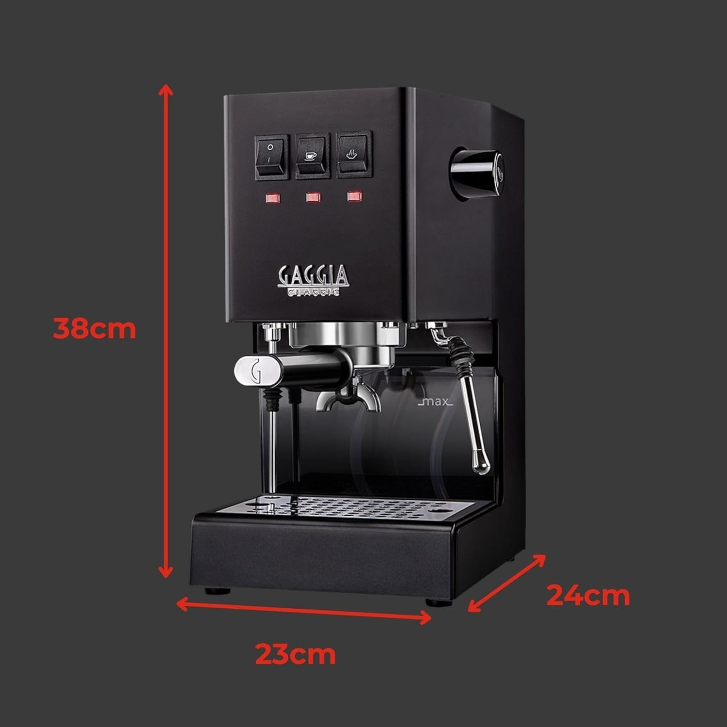 Manual Espresso Coffee Machine | Brass Boiler | Pro Steam Wand | 2.1L Tank