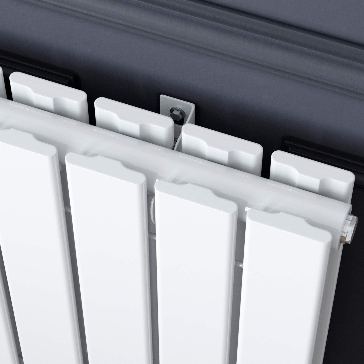 White Vertical Designer Radiator 1800x300mm Double Panel Central Heating