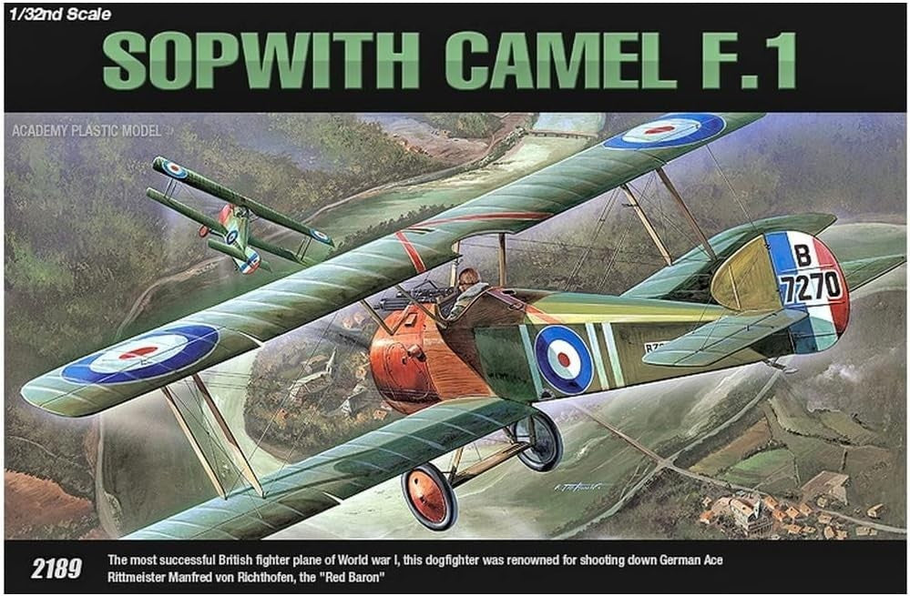 1:32 Sopwith Camel WWI Aircraft Model Kit – Unpainted Plastic Build Set