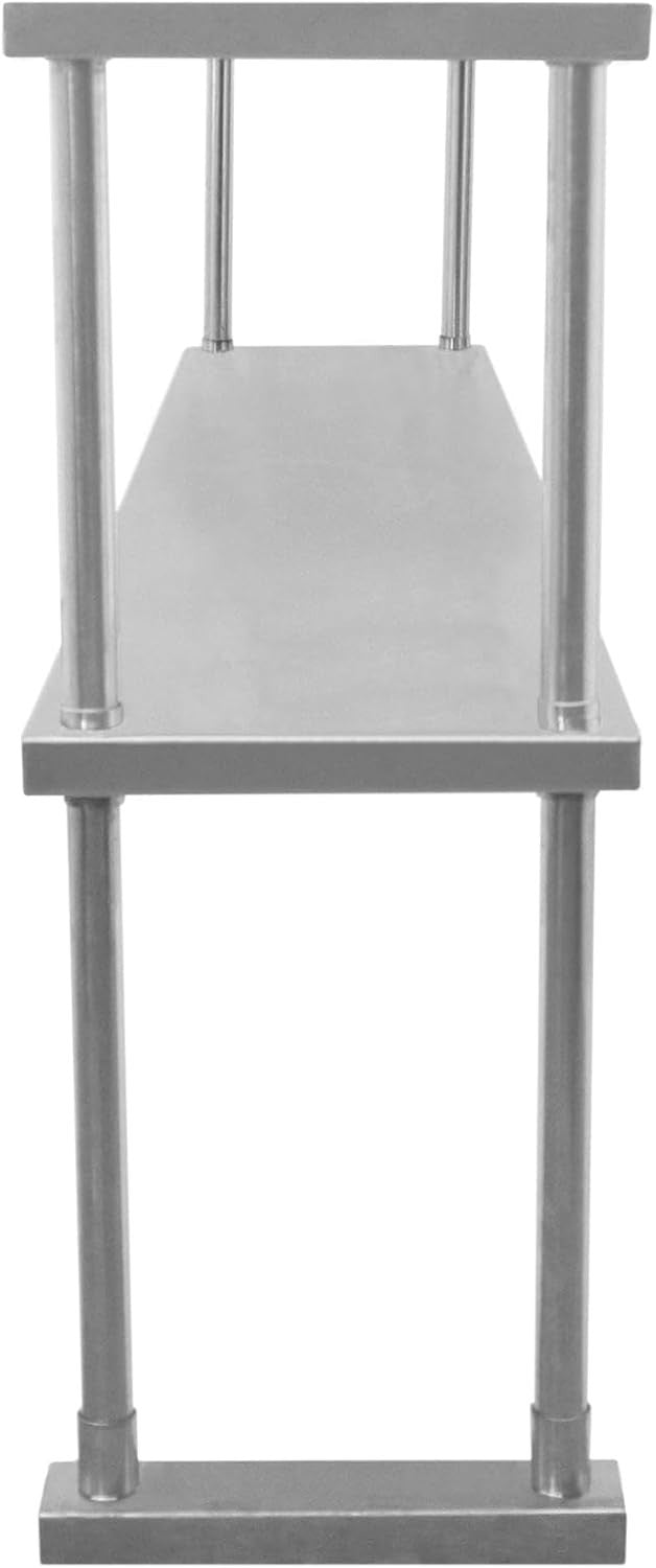 6FT Stainless Steel Prep Table with Single Overshelf 350kg Catering Workbench