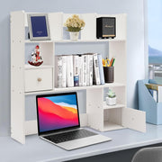 Adjustable Expandable Desktop Bookshelf 5-Tier Storage Organizer White
