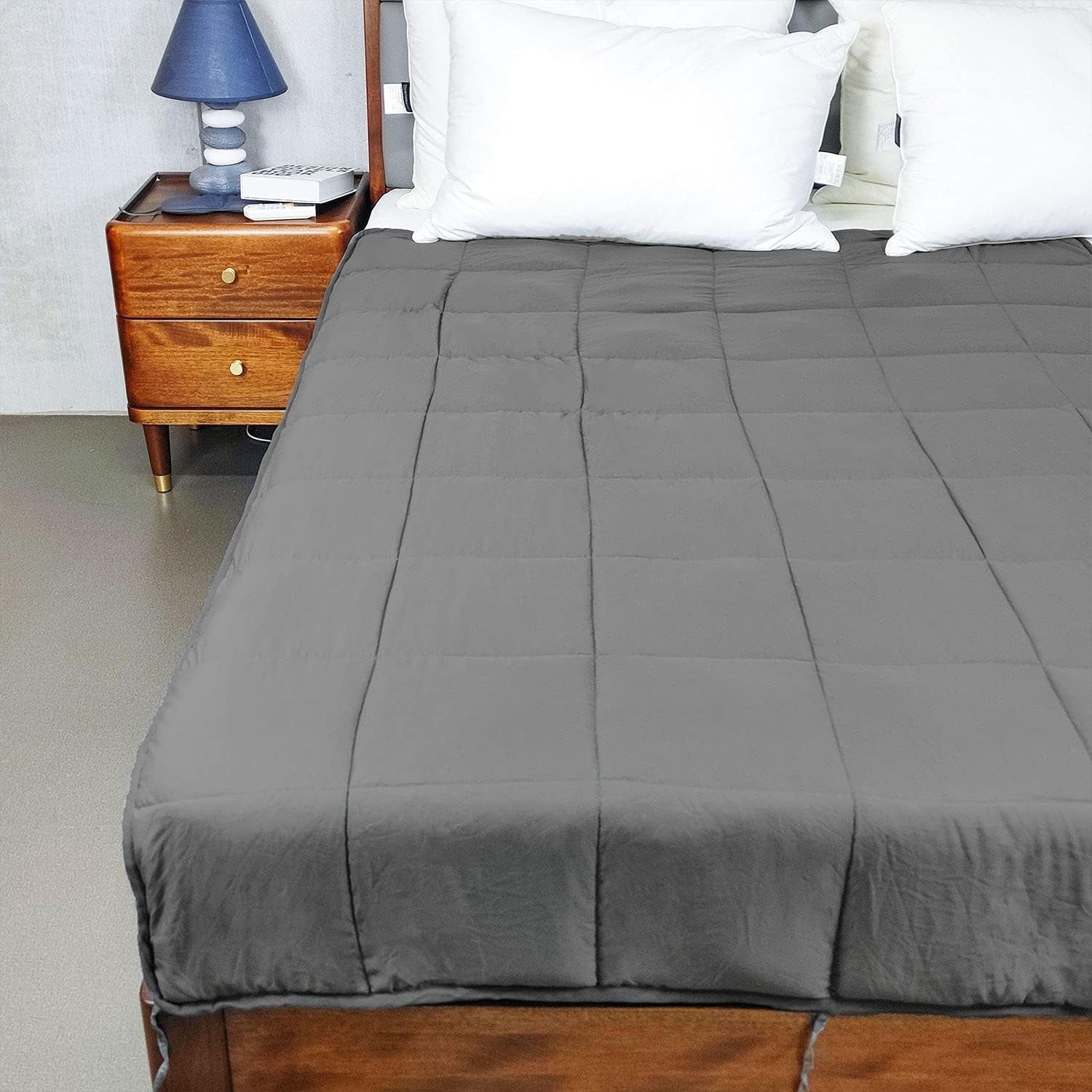 9kg Weighted Blanket 153x203cm Grey for Stress, Anxiety & Better Sleep