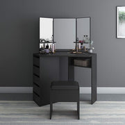 Modern Makeup Dressing Table Vanity Desk LED Mirror Storage Drawers Stool