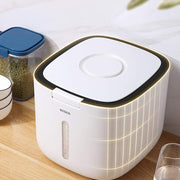 10KG Nordic Style Rice Storage Box Airtight Sealed Dispenser Window