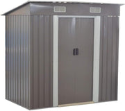 6x4 ft Metal Garden Shed Outdoor Storage Lockable Heavy Duty Tool Shed