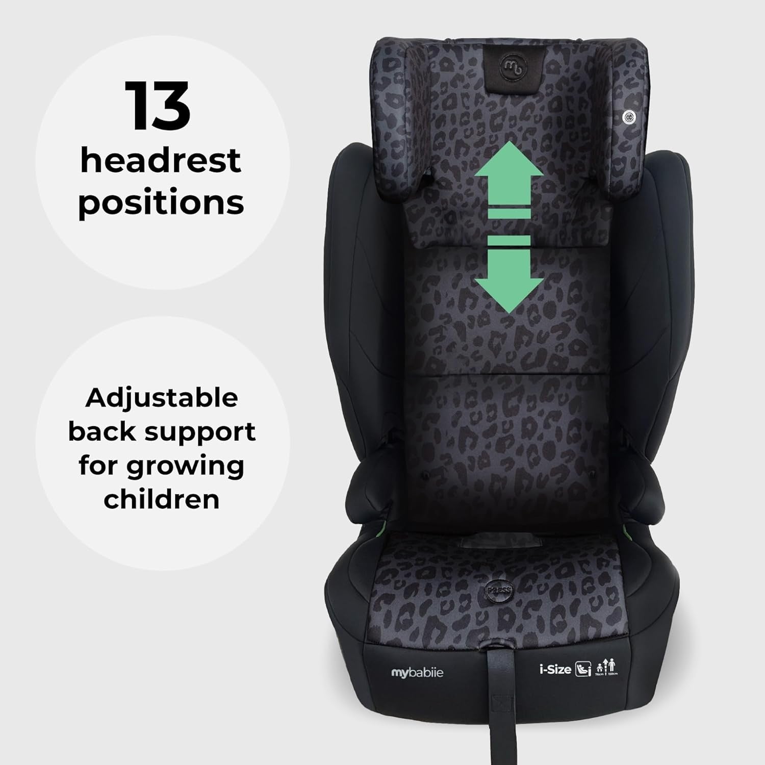 ISOFIX Toddler to Booster Car Seat Foldable 9–36kg Group 1/2/3