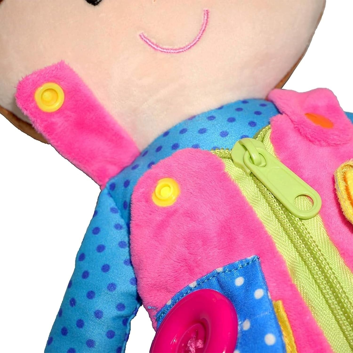 15.5” Montessori Dressing Plush Doll Toddler Learning Buckles Toy
