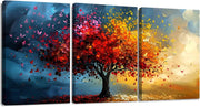 3 Piece Canvas Wall Art Tree of Life Abstract Modern Prints 30x40cm Set