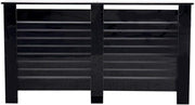 Black High Gloss Radiator Cover MDF Cabinet | Large Modern Decorative Guard