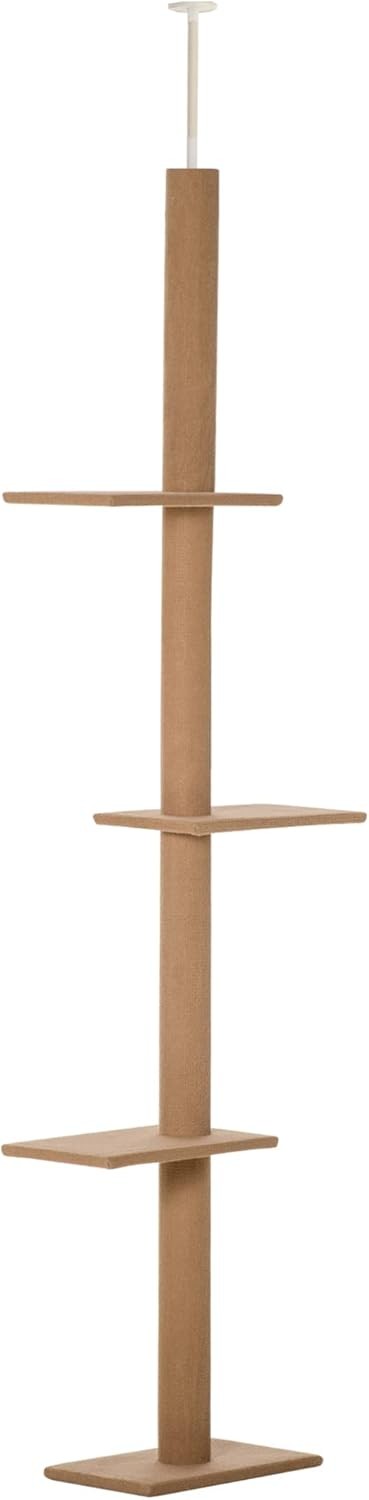 Floor to Ceiling Cat Tree 260cm Adjustable Tower Space Saving Climbing Post
