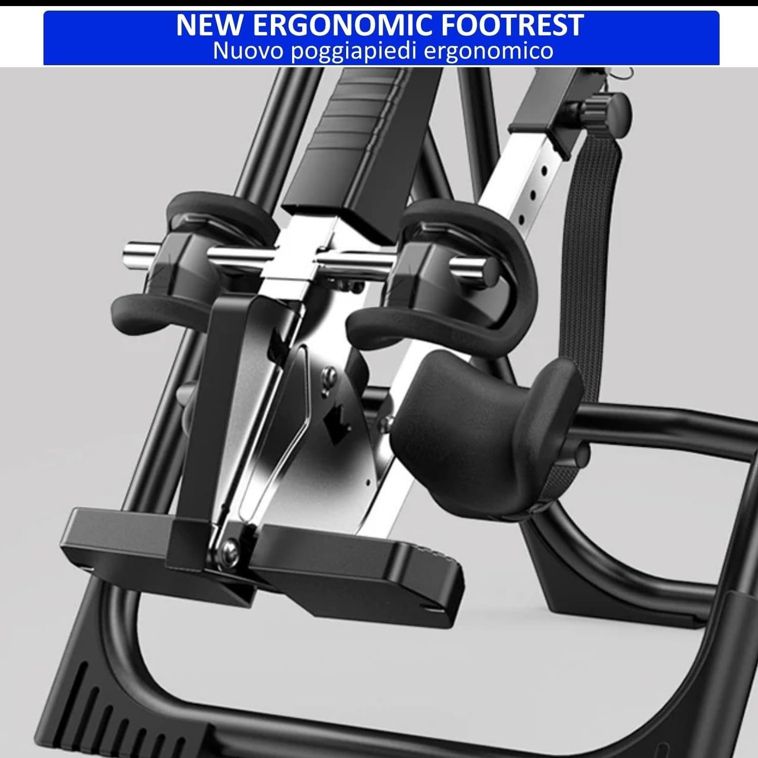 Gravity Inversion Bench with Headrest & Adjustable Straps, 150kg Limit