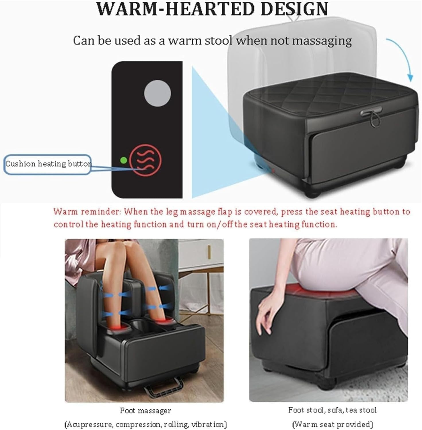 2-in-1 Foot & Calf Massager with Heat | Shiatsu, Kneading, App-Controlled