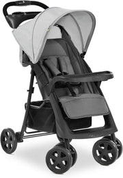 Lightweight Pushchair Compact Fold Reclining Seat Snack Tray 0-22kg Grey