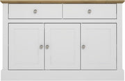 White oak Sideboard Cabinet with Drawers & Doors, Oak Top, Storage Unit