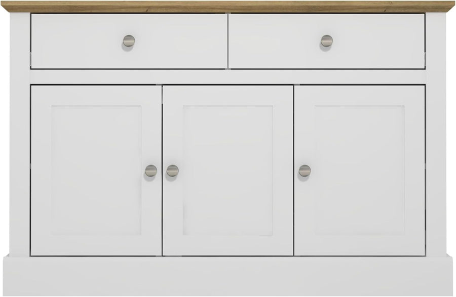 White oak Sideboard Cabinet with Drawers & Doors, Oak Top, Storage Unit