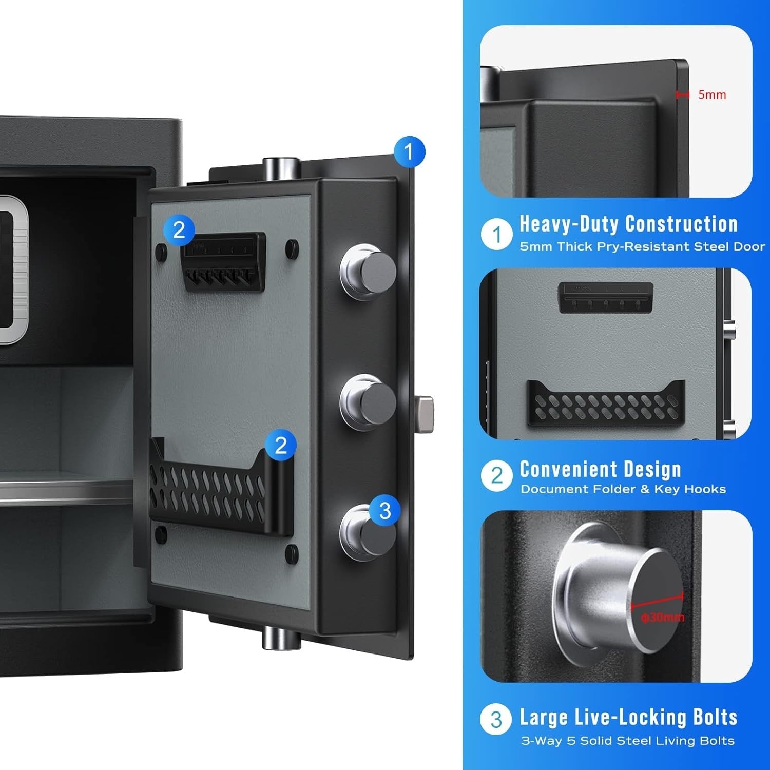45L Biometric Fingerprint Safe Touch Screen Digital Security