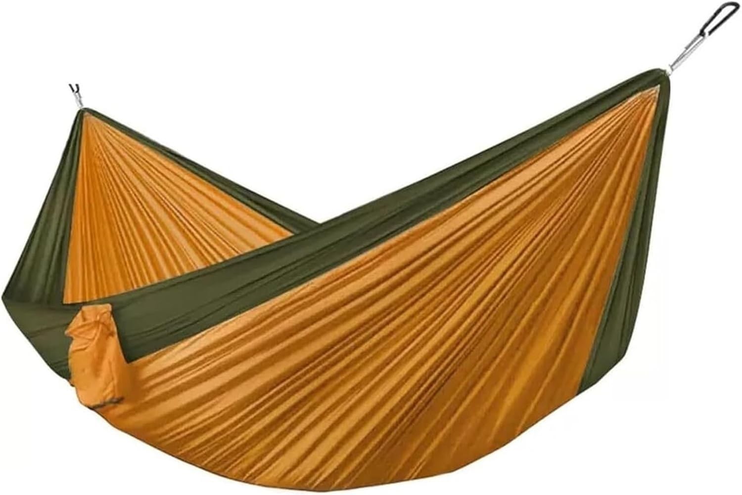 Outdoor Camping Hammock Ultra-Light 210T Nylon Swing with Straps orange Green