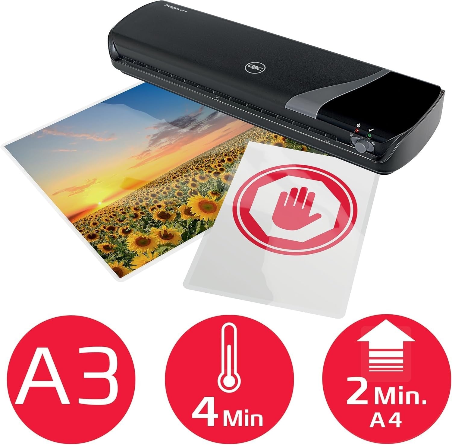 A3 Laminator Machine Hot Cold Compact Desktop 4 Min Warm Up + Pouches