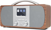 DAB DAB+ FM Digital Radio Bluetooth Dual Alarm Stereo Wood Cabinet