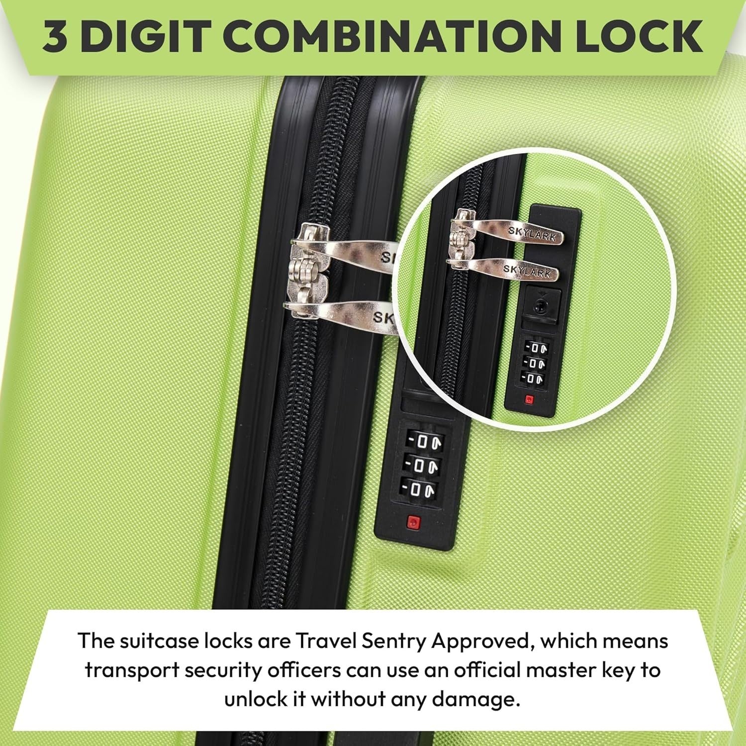 24 Inch Medium Travel Suitcase ABS Hard Shell Lightweight 4 Wheel Spinner