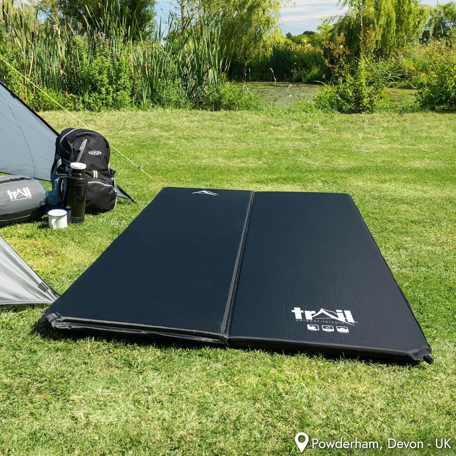 Self-Inflating Double Camping Mat 2.5cm Thick Lightweight Travel