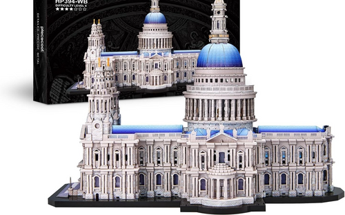 3D Metal Puzzle Cathedral Model Kit for Adults, DIY Gift, 22.5cm Long