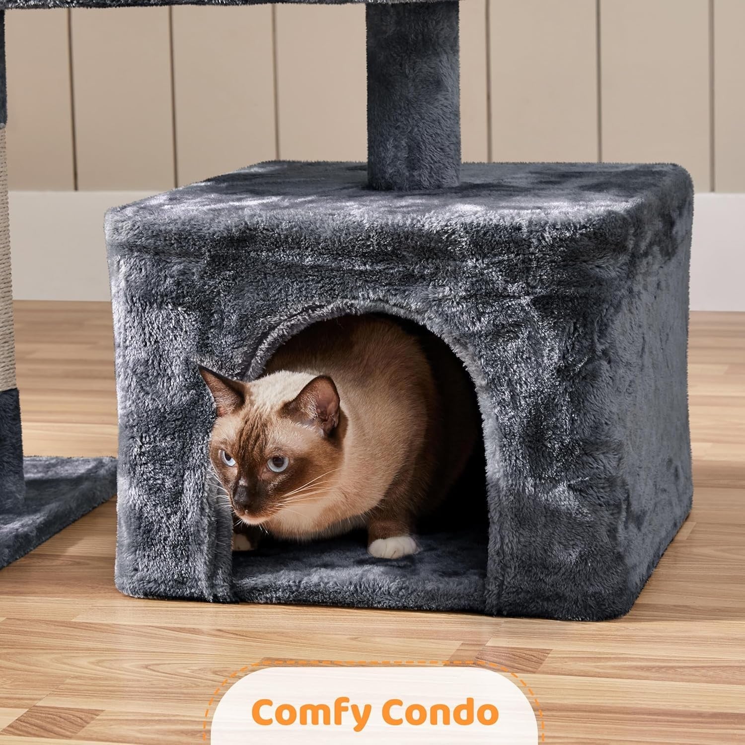Large Cat Tree Tower 136cm Indoor Scratching Post Condo Multi Level Playhouse