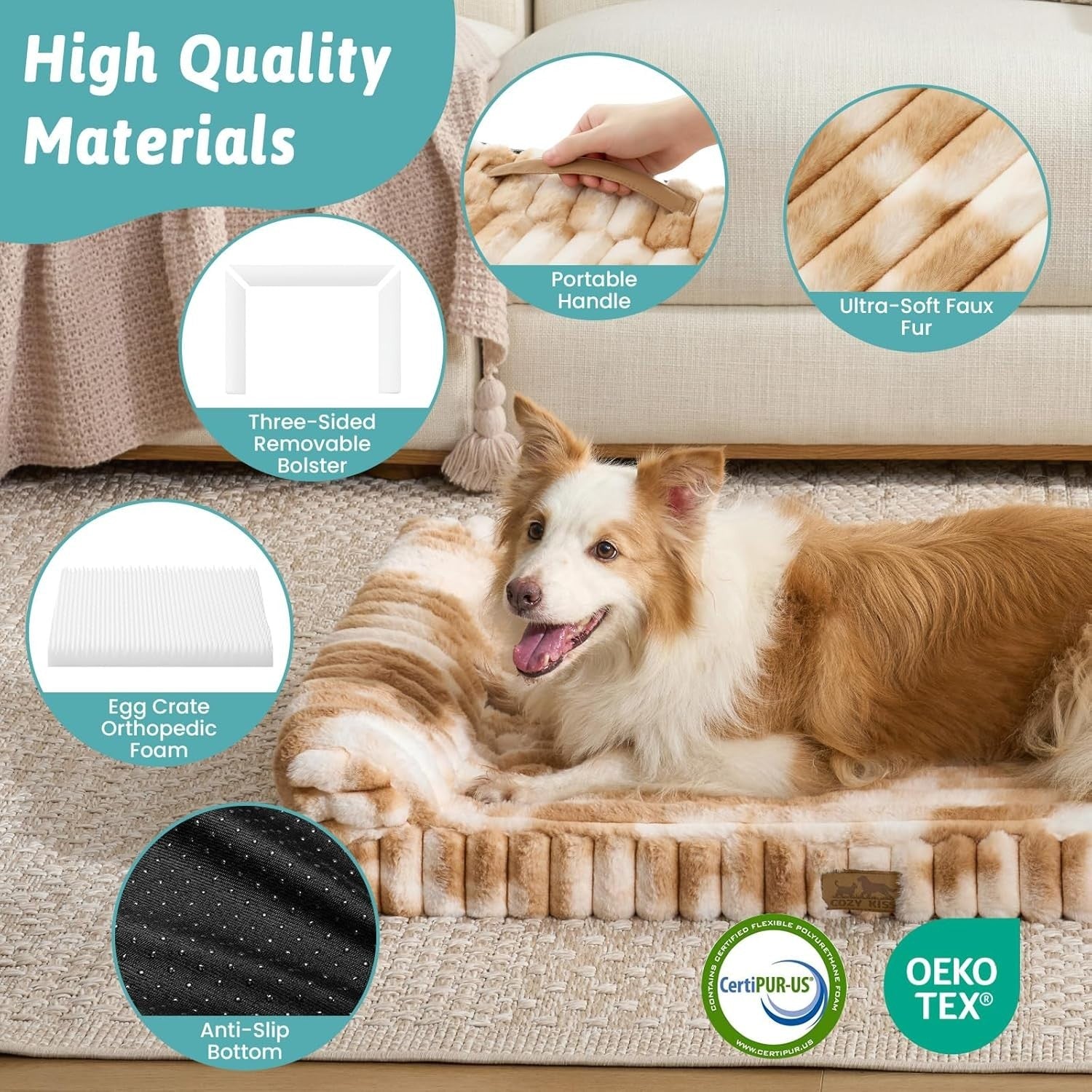 120x88cm XXL Memory Foam Orthopedic Dog Bed Washable Sofa