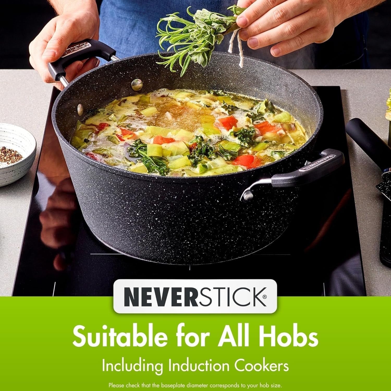 4+1 Pcs Non Stick Cookware Set PFOA Free Induction Safe Pots & Pans with Lids