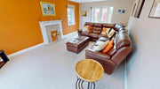 Chocolate Brown Modular Leather Corner Sofa (PTP)