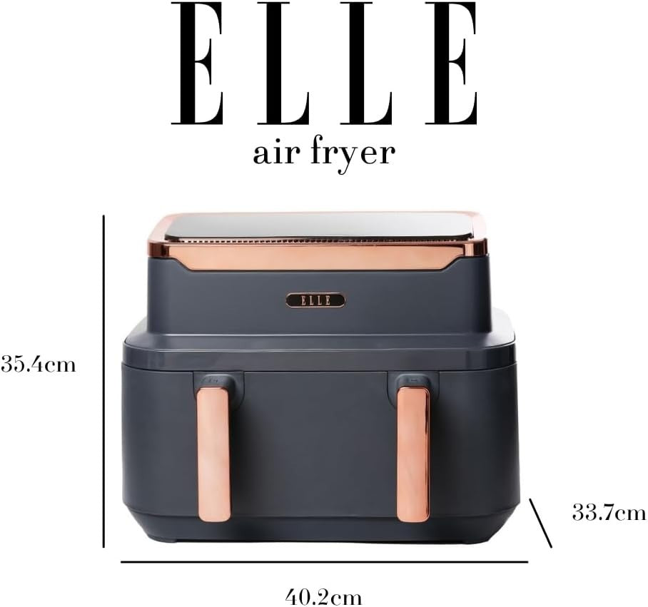 9L Triple Basket Air Fryer Match Cook 10-in-1 Oil Free Touch Dual Zone