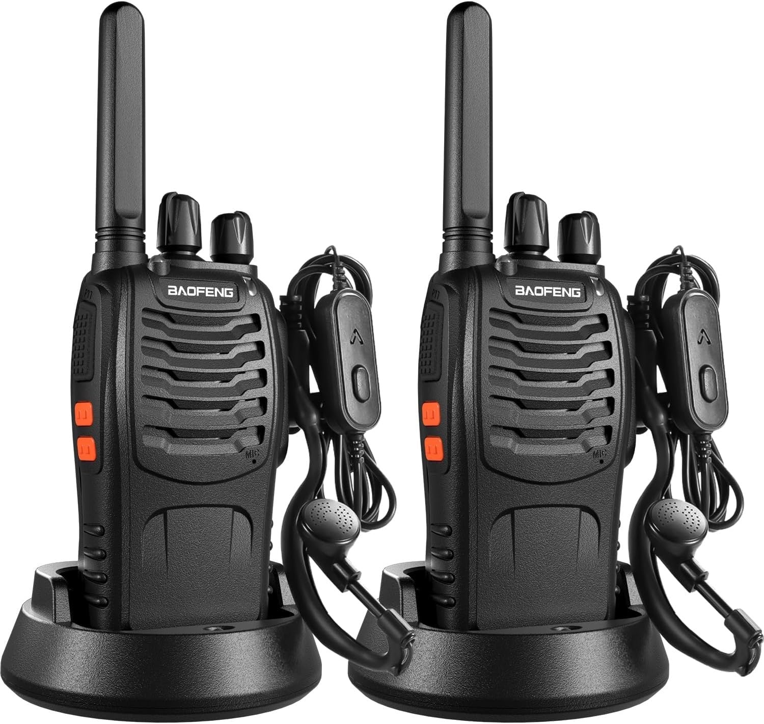 Long Range Walkie Talkies 2 Way Radio VOX 16CH Rechargeable 2 Pack