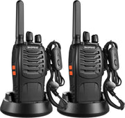 Long Range Walkie Talkies 2 Way Radio VOX 16CH Rechargeable 2 Pack