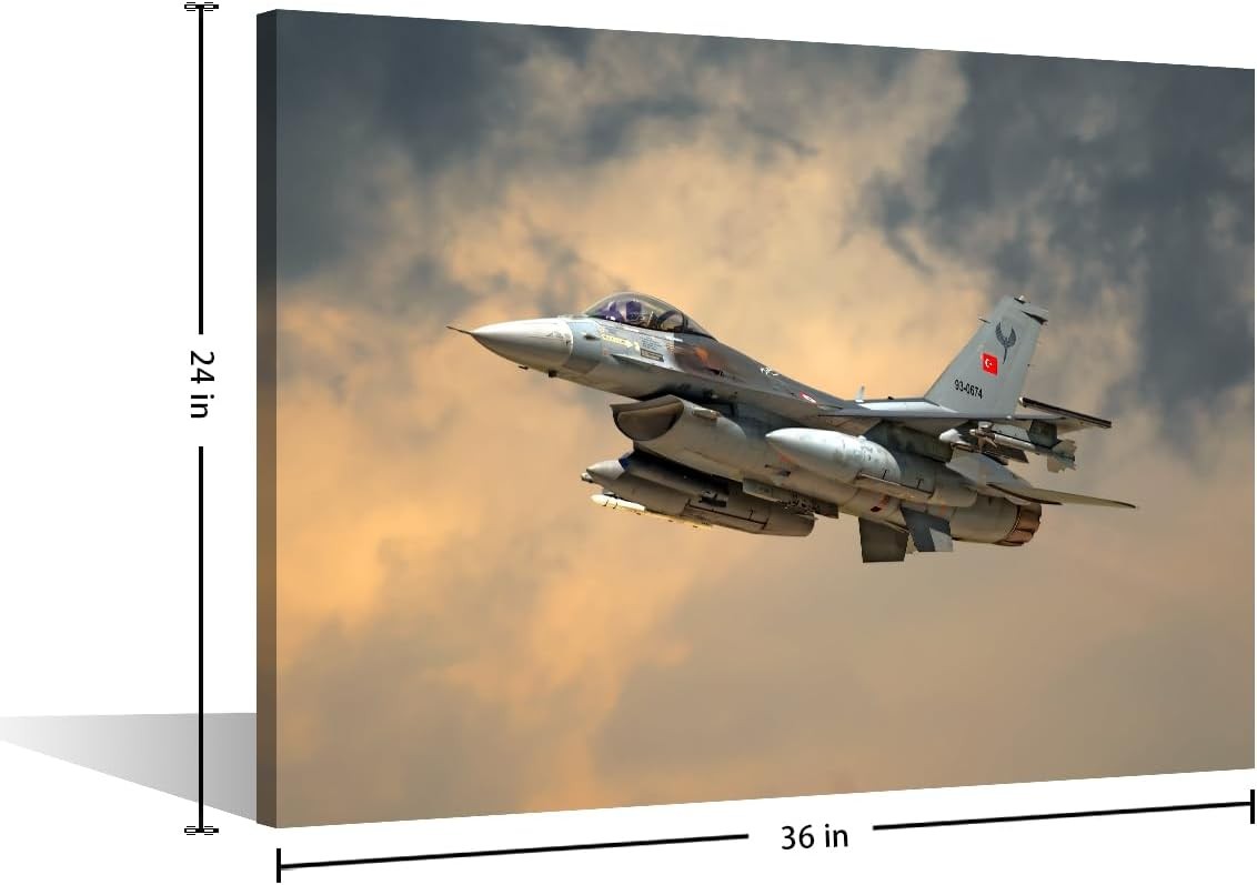 Multi‑Panel U.S. Air Force Canvas Wall Art 36×24 in Aircraft Decor