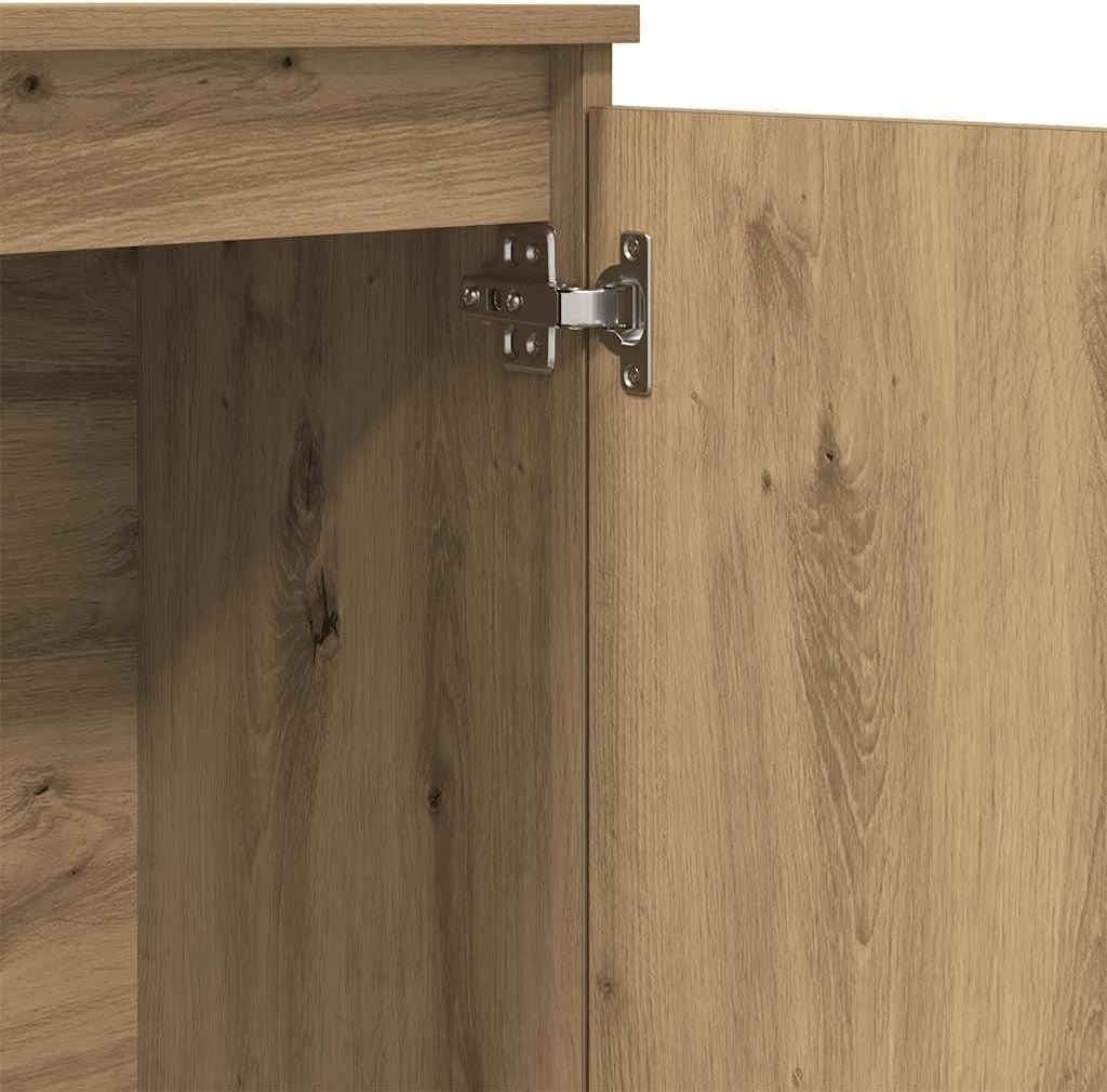 Artisan Oak Industrial Sideboard Cabinet 2 Doors 2 Drawers Spacious Storage Unit
