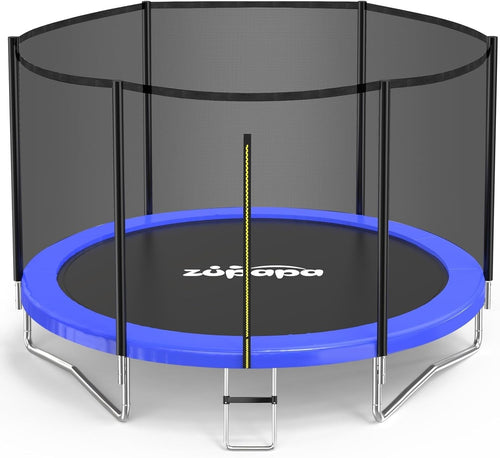 10ft Outdoor Garden Trampoline Safety Enclosure Ladder Family