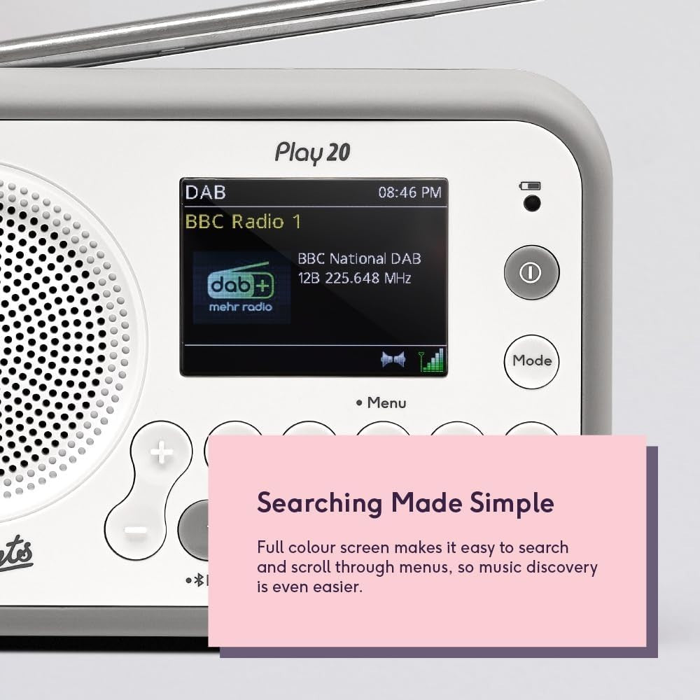 Portable DAB/FM Digital Radio with Colour Screen & Headphone Socket